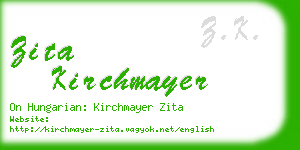 zita kirchmayer business card
